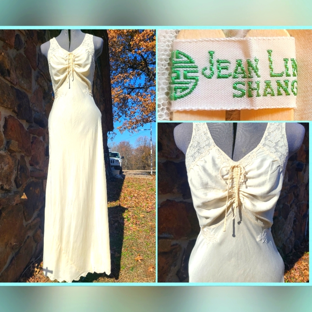 Jean Lindsay Shanghai Silk Gown!! Super Rare Antique